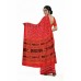 Handloom Mulberry Blue Flower Print Saree