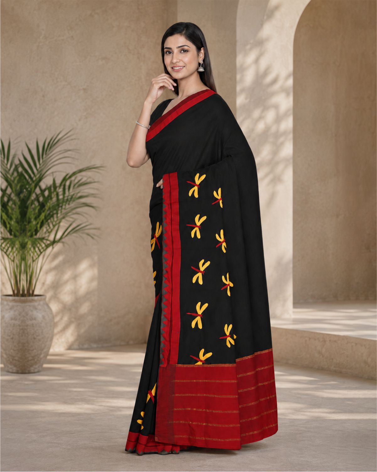 Applique Fabric art Saree