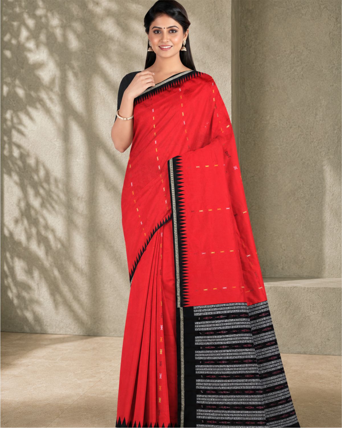 Handloom mania bandha cotton saree c